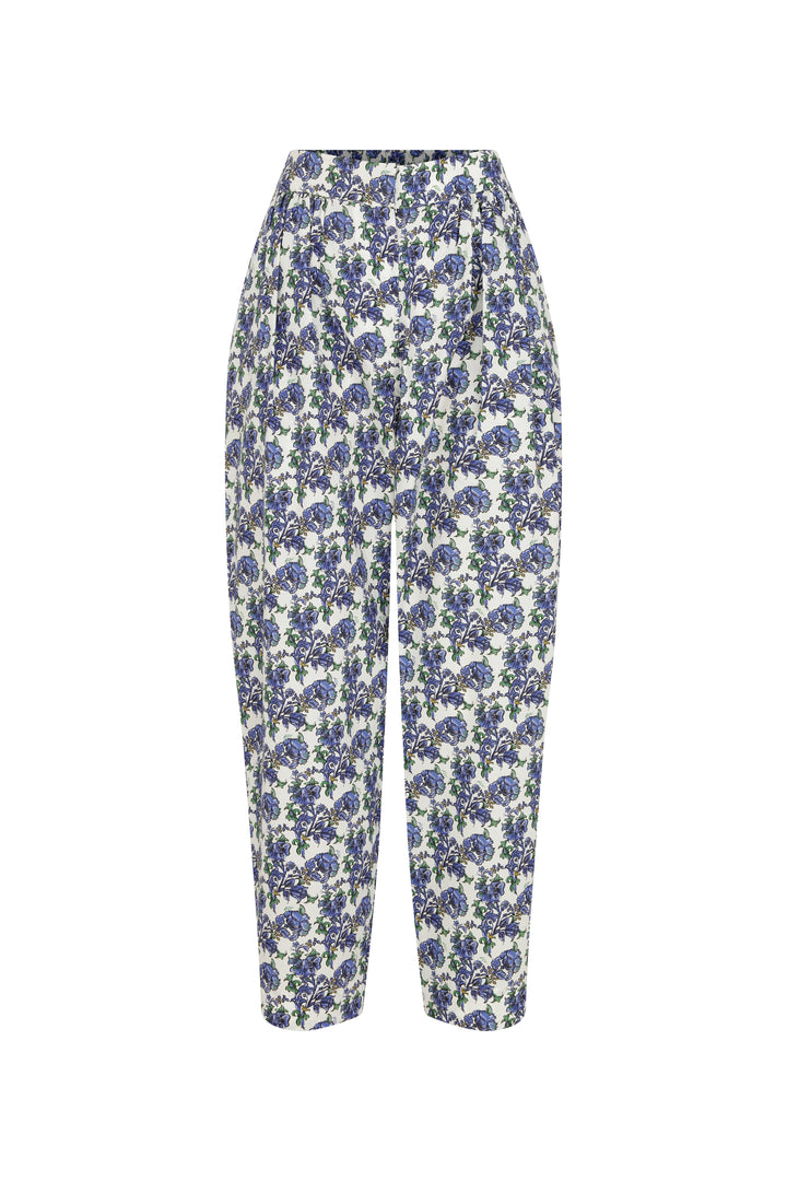 Olaf - Ecru Tapered Pants With Sophisticated Print